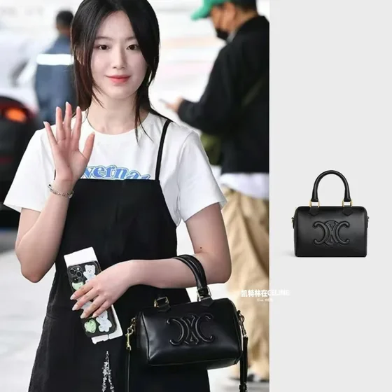 Celine Triomphe Boston Hitam Top Handle