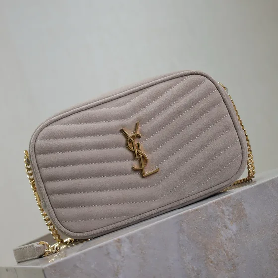 YSL Lou Camera Bag Beige Crossbody