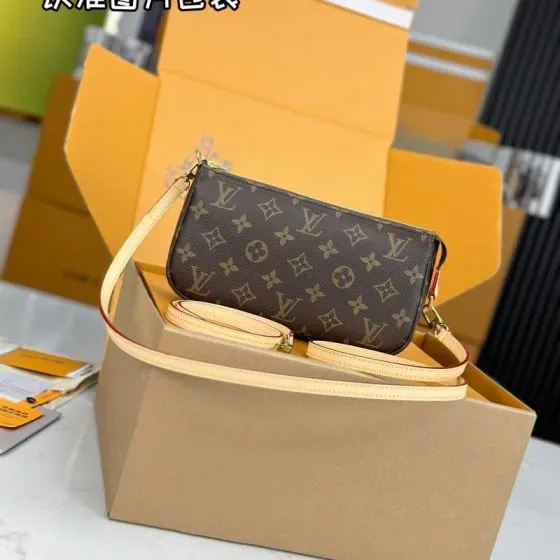 Louis Vuitton Pochette Accessoires Monogram Brown Shoulder Bag