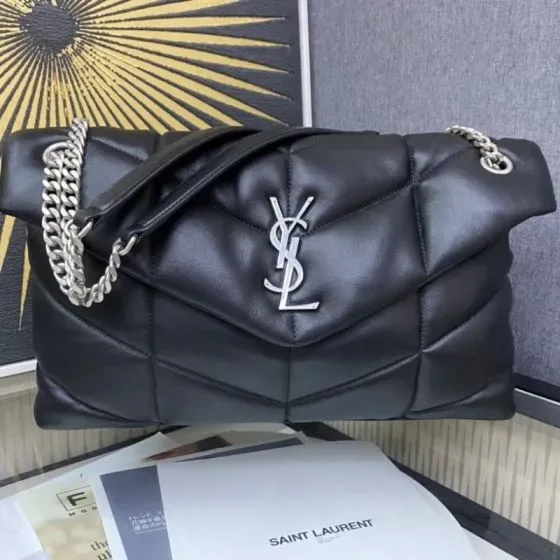 YSL Loulou Puffer Black Shoulder Bag