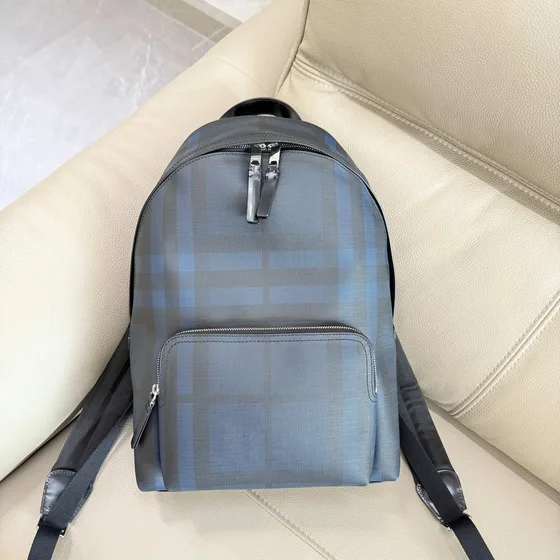 Burberry London Check Backpack Charcoal/Xanh navy Check Backpack
