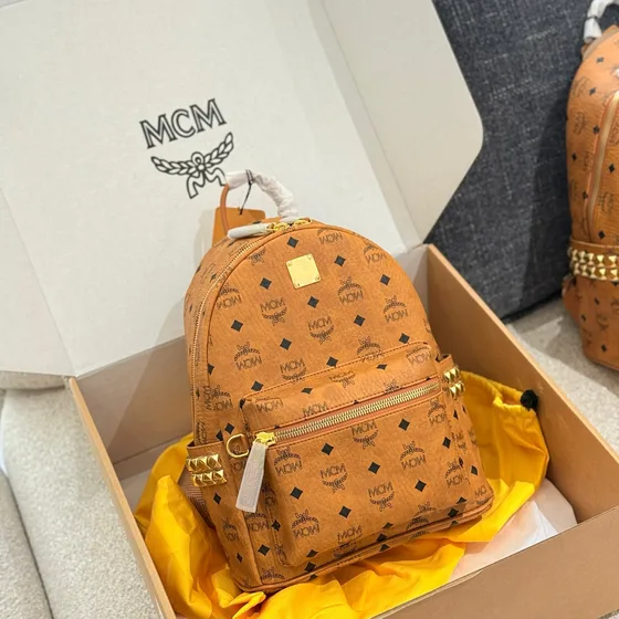 MCM Stark Backpack Cognac Backpack
