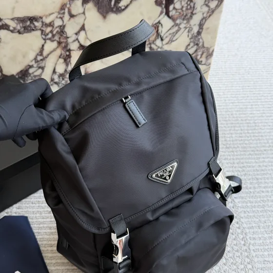 Prada Re-Nylon Rygsæk Sort Rygsæk