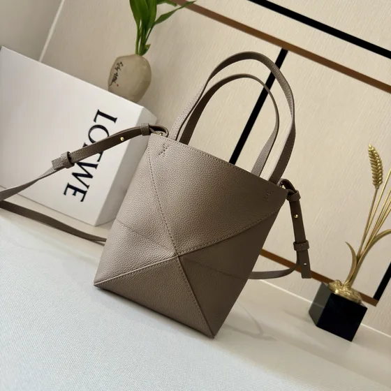 Loewe Puzzle Fold Tote Mini Taupe Bolso tote