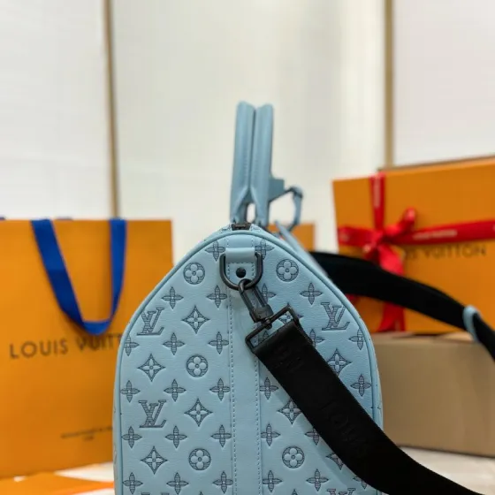 Louis Vuitton Keepall Bandouli re 50 Blue 50 travel