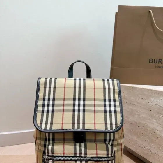 Burberry Vintage Check Backpack Beige Backpack