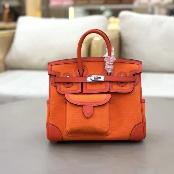 Hermes Birkin Cargo 25 Orange 25 Top Handle