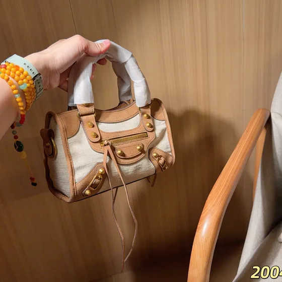 Balenciaga City Mini Bag Putih/Beige Top Handle