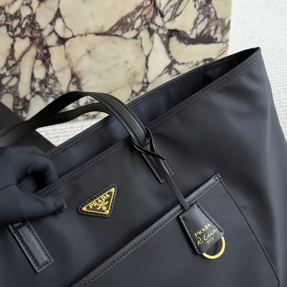 Prada Re-Nylon Tote Bag Black Tote Bag