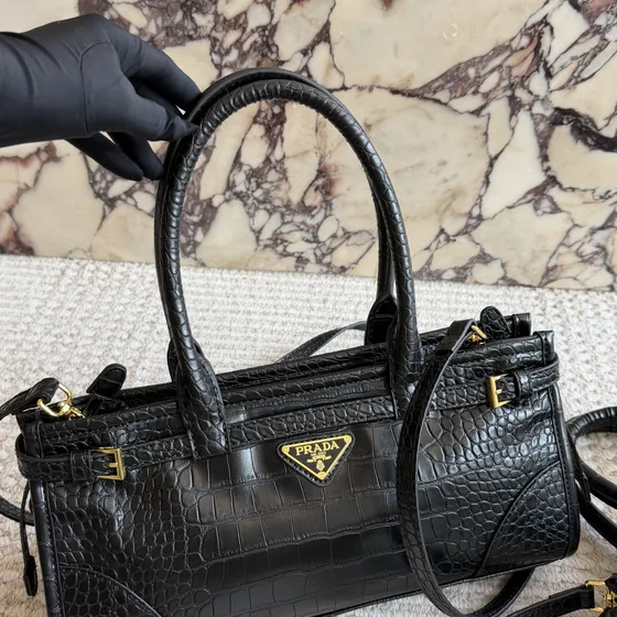 Prada Galleria Bag Black Top Handle