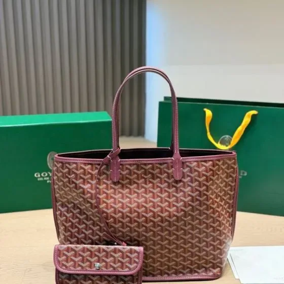 Goyard Saint Louis Pm Burgundy Tote Bag