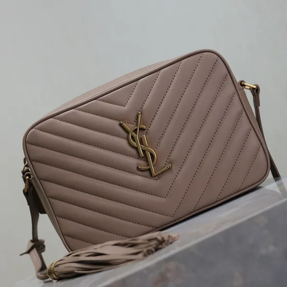 YSL Lou Camera Bag Beige Crossbody