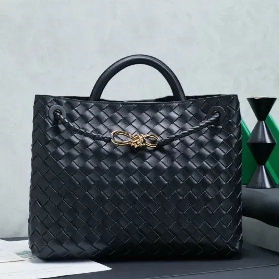 Bottega Veneta Small Andiamo Black Top Handle