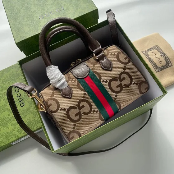 Gucci Ophidia Jumbo Gg Mini Tophåndtag Bag Beige/Brun Tophåndtag