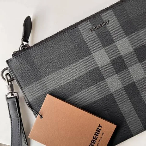 Burberry Aktentasche Schwarz Gray Check 30cm 19 5cm business