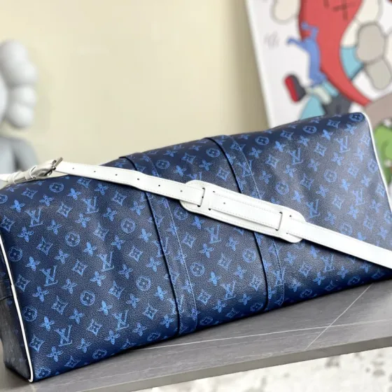 Louis Vuitton Keepall Bandouli re 55 Blue Monogram 55 31 26cm travel