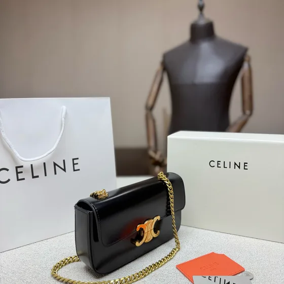 Celine Triomphe Noir Sac épaule