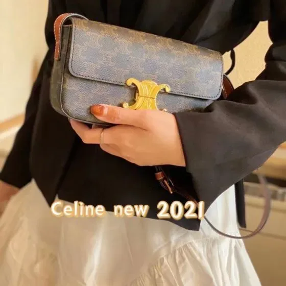 Celine Triomphe Tan Bolso bandolera