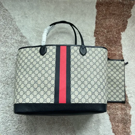 Gucci Ophidia Gg Medium Сумка-шоппер Бежевый/Чёрный Сумка-шоппер