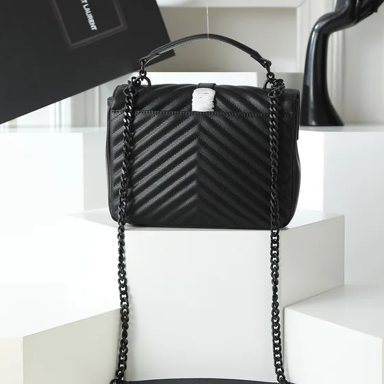 YSL Envelope Top Handle Bag أسود Top Handle