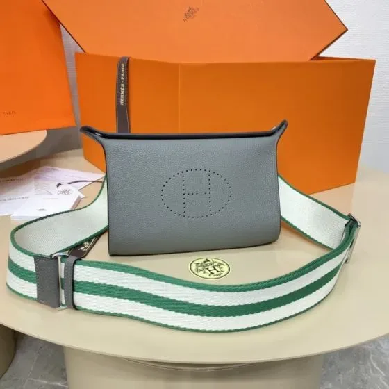Hermes Videpoches Grey Crossbody