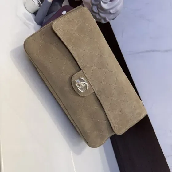 Chanel Classic Flap Khaki Flap Bag