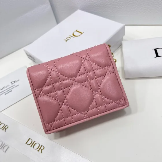 Dior Lady Dior Compact Brieftasche Rosa Brieftasche