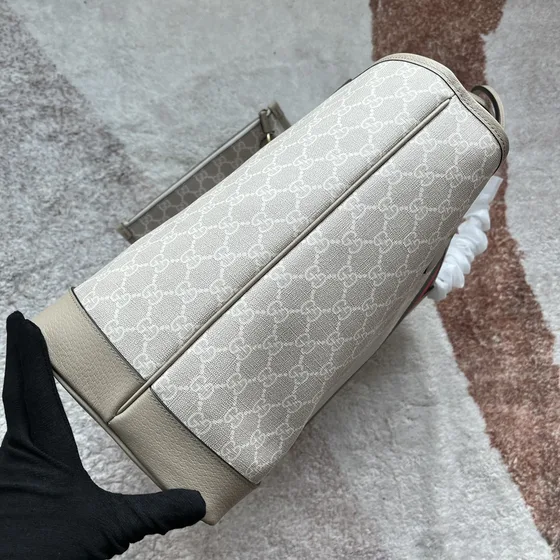 Gucci Ophidia Gg Medium Tote Beige Tote Bag