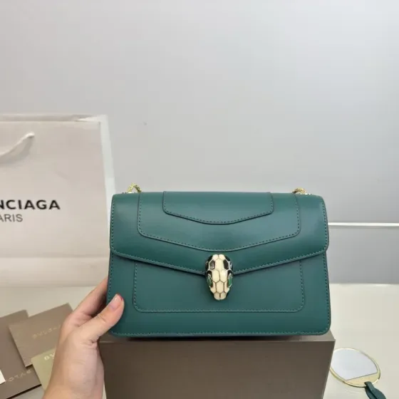Bvlgari Serpenti Forever Crossbody Bag Dark Green Crossbody