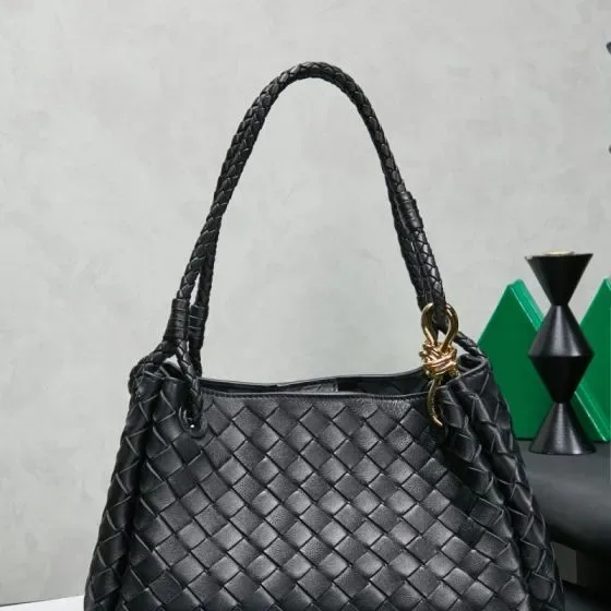 Bottega Veneta Parachute Shoulder Bag Black Shoulder Bag