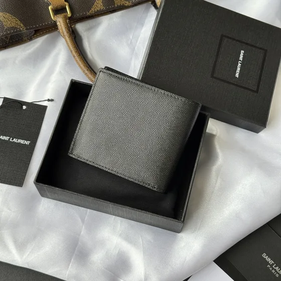 YSL Paris East West Bifold Carteira Preto Carteira