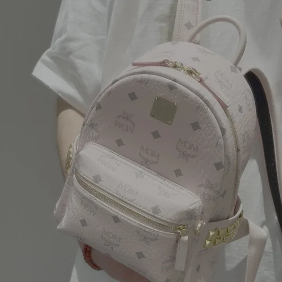 MCM Stark Backpack Pink Backpack