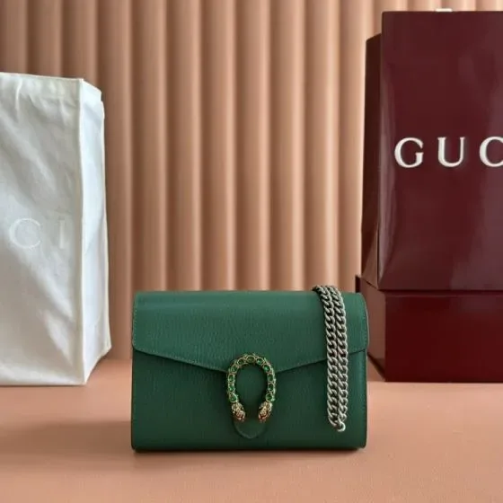 Gucci Dionysus Chain Bag Green Crossbody