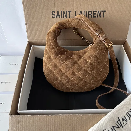 YSL Icarino Mini 871329 Marron 19*12*5cm Hobo