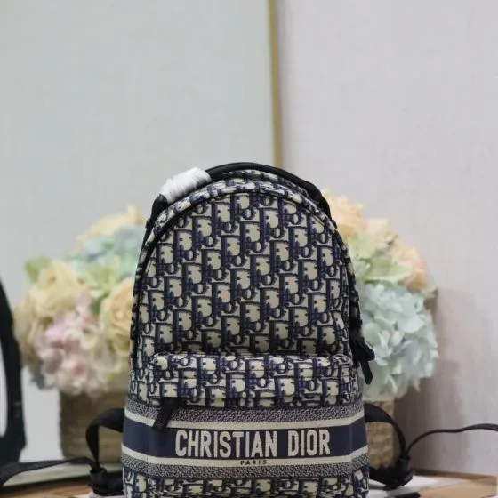 Dior Diortravel Mini Backpack Blue Beige Backpack