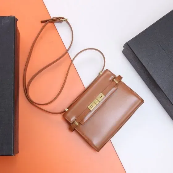 YSL Manhattan Shoulder Bag Brown Shoulder Bag