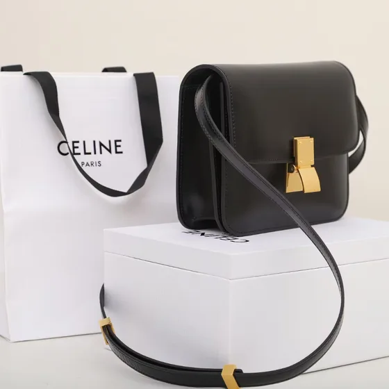 Celine Box Black Shoulder Bag