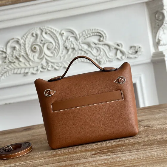 Hermes Kelly 2424 Brun Tophåndtag