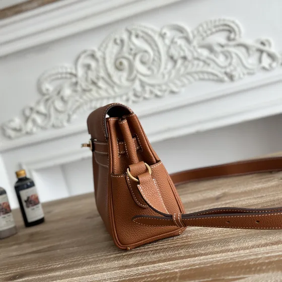 Hermes Kelly Messenger Gold Crossbody