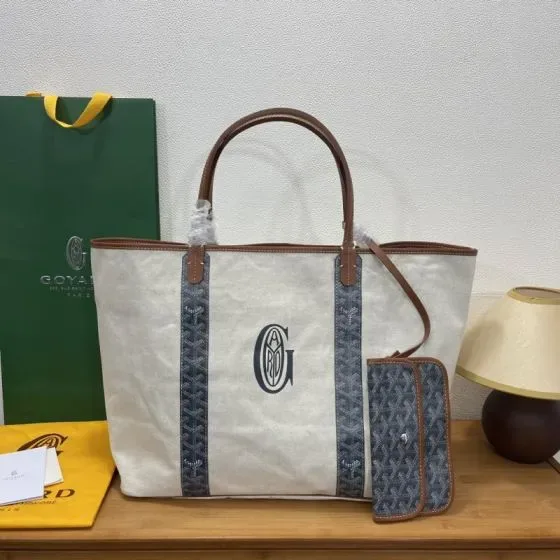 Goyard Saint Louis Gm White Tote Bag