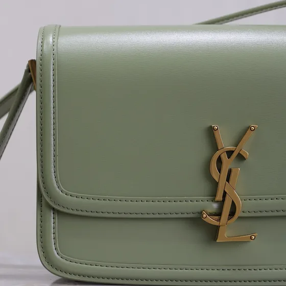 YSL Solferino Sage Green Shoulder Bag