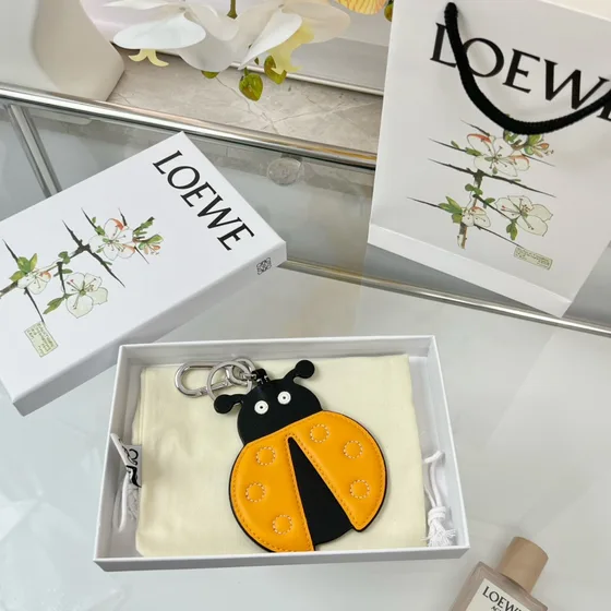 Loewe Ladybug Charm Turuncu And Siyah Kese