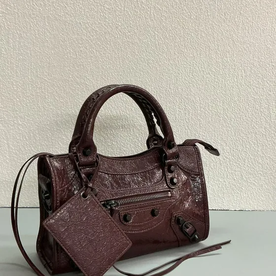 Balenciaga Le City Mini Burgundy Top Handle