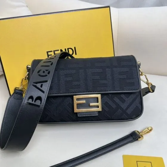 Fendi Baguette Black Shoulder Bag