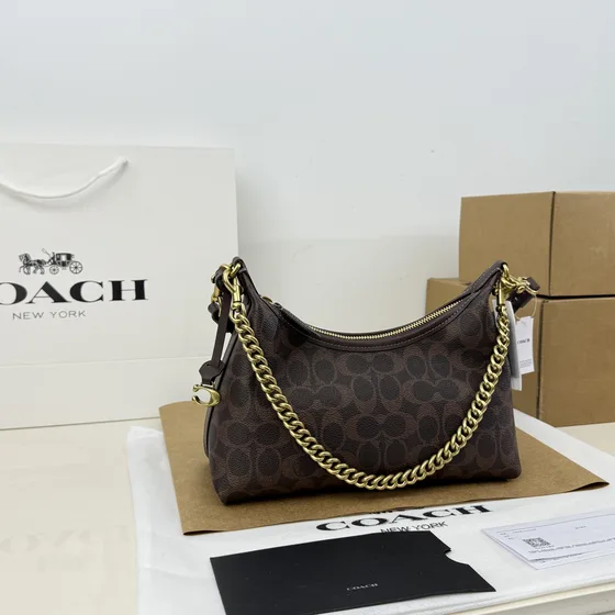 Coach Juliet Shoulder Bag 25 In Signature Canvas Khaki Saddle 25 14 8cm Shoulder Bag