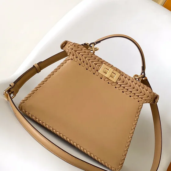 Fendi Peekaboo Iseeu Beige Top Handle