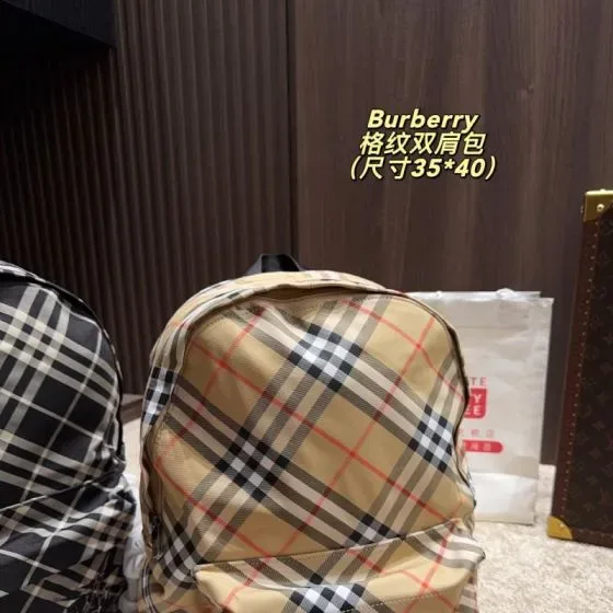 Burberry Check Backpack Beige 35 40cm Backpack