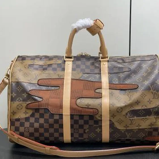 Louis Vuitton Keepall Bandouli re 50 Monogram and Damier Brown 50 travel