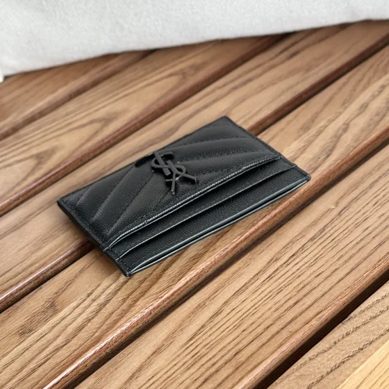 YSL Cassandre Matelassé Card Holder أسود Card Holder