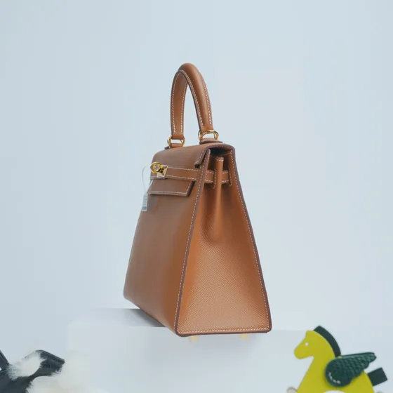 Hermes Kelly بني Top Handle